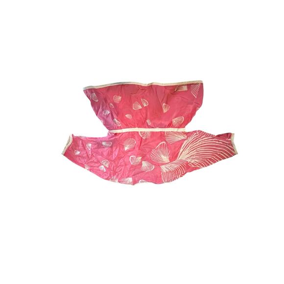 Vintage Tibi Women's Pink White Silk Printed Wrap Blouse Top Size 0 - Picture 10 of 13